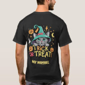Trick oder Treat Cat - Wicktly Fun Green Black T-Shirt (Rückseite)