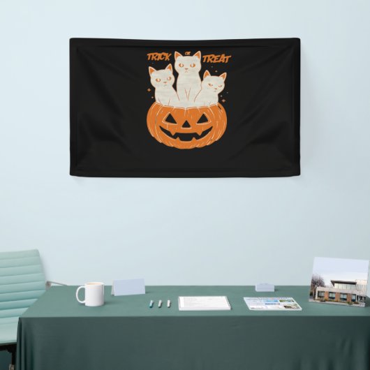 Trick oder Treat Cats Klassischer T - Shirt Banner (Messeveranstaltung)