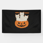 Trick oder Treat Cats Klassischer T - Shirt Banner (Horizontal)