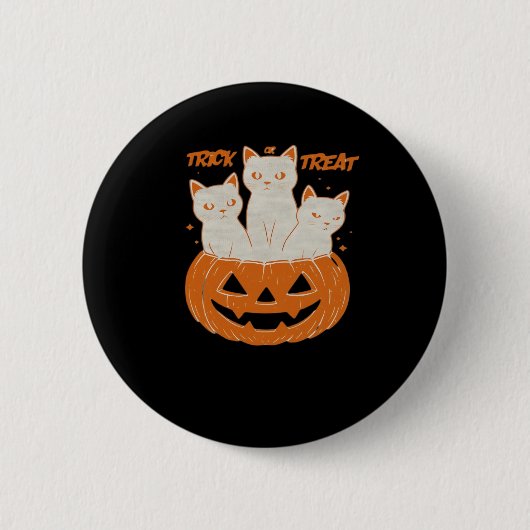 Trick oder Treat Cats Klassischer T - Shirt Button (Vorderseite)