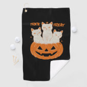 Trick oder Treat Cats Klassischer T - Shirt Golfhandtuch (Insitu)
