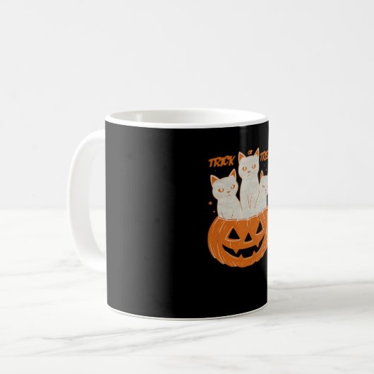 Trick oder Treat Cats Klassischer T - Shirt Kaffeetasse (Vorderseite Links)
