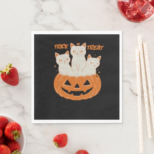 Trick oder Treat Cats Klassischer T - Shirt Serviette (Beispiel)