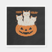 Trick oder Treat Cats Klassischer T - Shirt Serviette (Vorderseite)