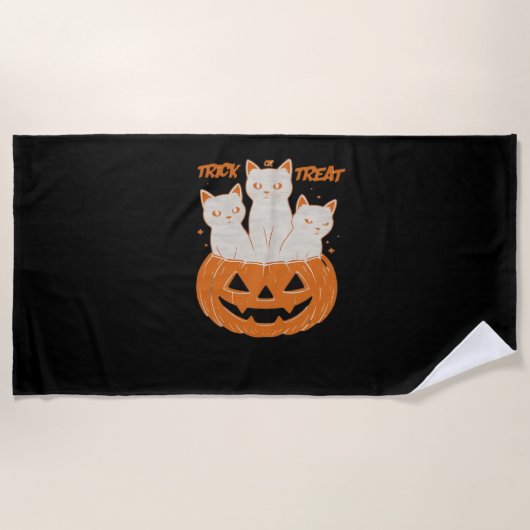Trick oder Treat Cats Klassischer T - Shirt Strandtuch (Vorderseite)