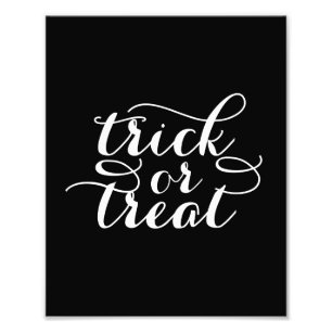 Trick oder Treat Chic   Halloween Art Print Fotodruck
