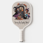 Trick oder Treat Children sammeln Halloween-Bonbon Pickleball Schläger (Rückseite)