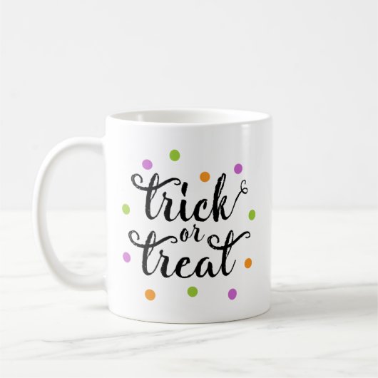 Trick oder Treat Confetti | Halloween Kaffeetasse (Links)