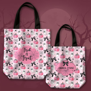 Trick oder Treat Coquette Ghost und Pumpkin Tasche