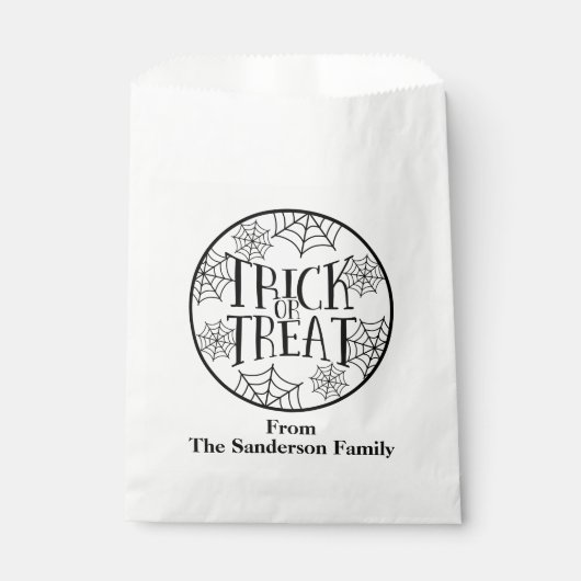 Trick oder Treat Custom Halloween Favor Bags Geschenktütchen (Vorderseite)