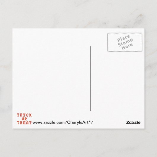 Trick oder Treat Decorween Postkarten (Rückseite)