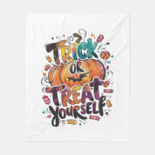 Trick oder Treat dich selbst Fleecedecke (Vorderseite)