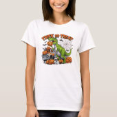 Trick oder Treat Dinosaur Halloween-T - Shirt (Vorderseite)
