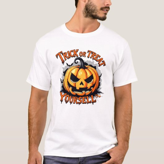 Trick oder Treat Dir selbst Pumpkin T - Shirt (Vorderseite)