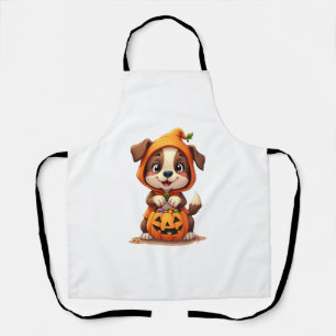 Trick oder Treat Dog - Niedliches Halloween Puppy- Schürze