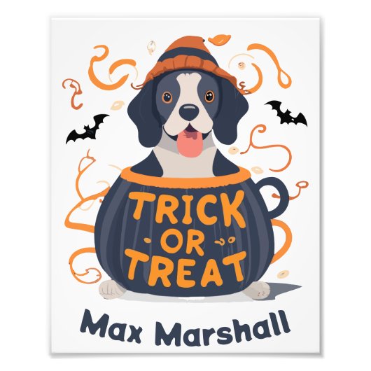 Trick oder Treat Dog - Trick oder Treat Trailblaze Fotodruck (Vorne)