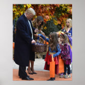 Trick oder Treat Donald Trump Halloween-Portrait Poster (Vorne)