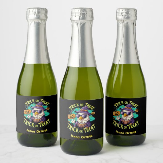 Trick oder Treat Eager - Vampire Vibes Schaumweinetikett (Flaschen)