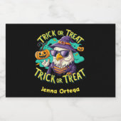 Trick oder Treat Eager - Vampire Vibes Schaumweinetikett (Einzelnes Label)