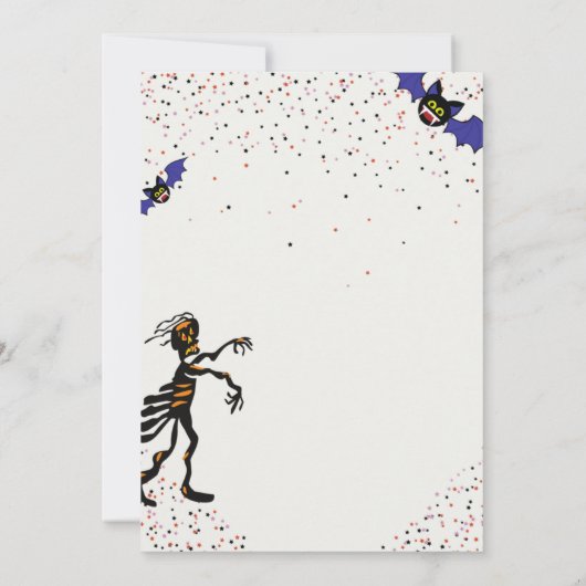 Trick oder Treat, Einladung zu Halloween (Rückseite)