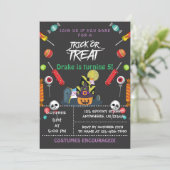 Trick oder Treat, Einladung zu Halloween (Stehend Vorderseite)