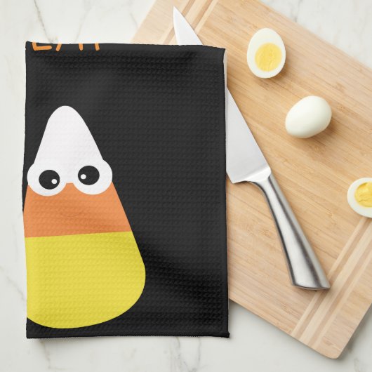 Trick oder Treat Fall oder Halloween Dekoration Geschirrtuch (Viertel Falte)