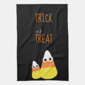 Trick oder Treat Fall oder Halloween Dekoration Geschirrtuch (Vertikal)