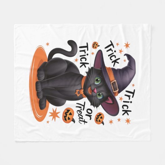 Trick oder Treat Fleecedecke (Vorderseite (Horizontal))