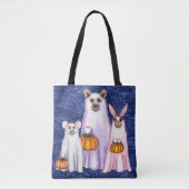 Trick oder Treat Forest Friends Ghost Trio Tasche (Vorderseite)