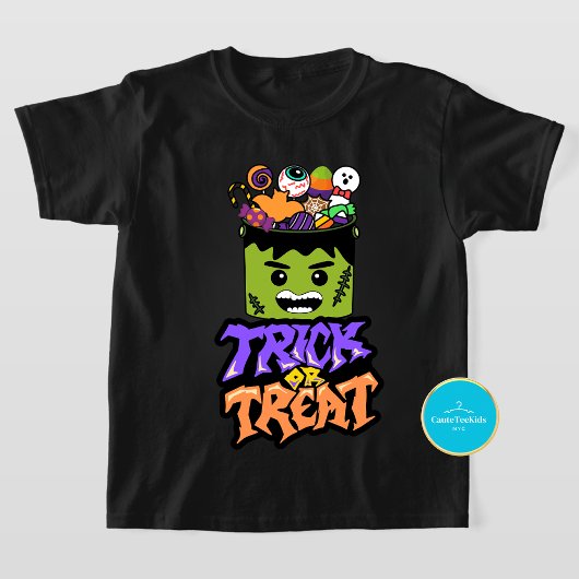 Trick oder Treat Frankenstein Halloween T - Shirt