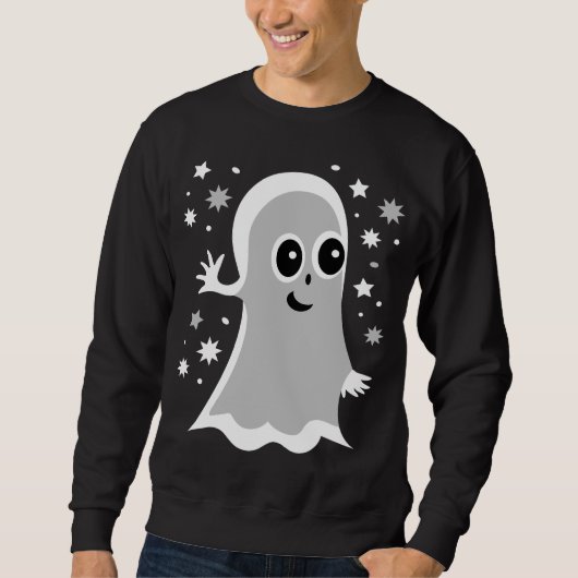 Trick oder Treat Friendly Halloween Ghost Sweatshirt (Vorderseite)