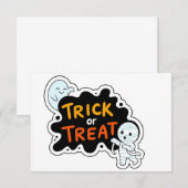 Trick oder Treat Fun RSVP Karte (Vorne/Hinten)