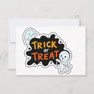 Trick oder Treat Fun RSVP Karte