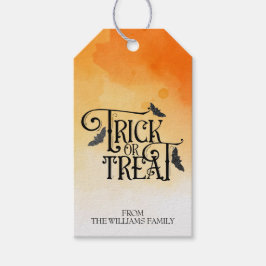 Trick oder Treat Funkelnd Halloween Geschenkanhänger