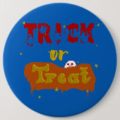 Trick oder Treat Funny Boo Halloween Button (Vorderseite)