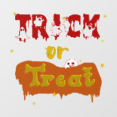 Trick oder Treat Funny Boo Halloween Fensteraufkleber (Blatt)