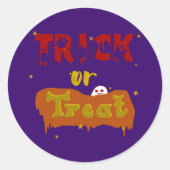 Trick oder Treat Funny Boo Halloween Sticker (Vorderseite)