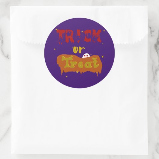 Trick oder Treat Funny Boo Halloween Sticker (Tasche)