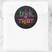 Trick oder Treat Funny Halloween Runder Aufkleber (Tasche)