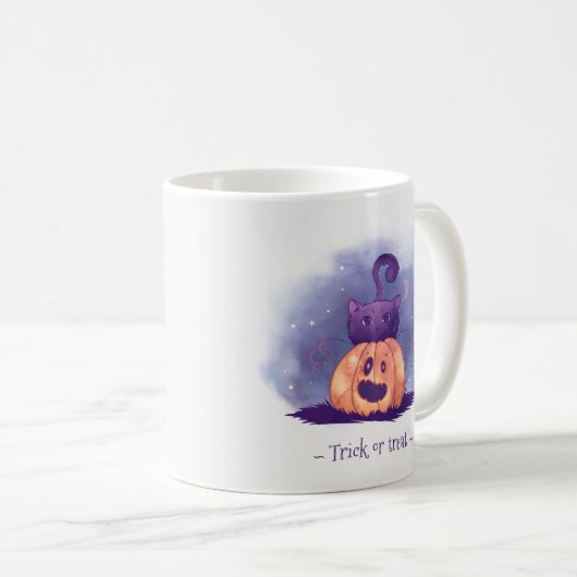 Trick oder Treat Funny Halloween Tasse (VorderseiteRechts)