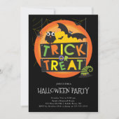 Trick oder Treat Gala Halloween Einladung (Vorderseite)