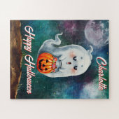 Trick oder Treat, Geister sind süß glücklich Hallo Puzzle (Horizontal)