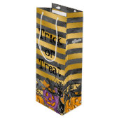 Trick oder Treat Geschenktüte Für Weinflaschen (Vorderseite Schrägansicht)