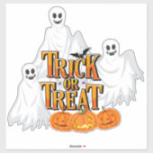 Trick oder Treat Ghost Aufkleber (Blatt)