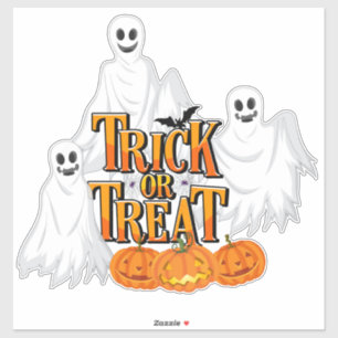 Trick oder Treat Ghost Aufkleber