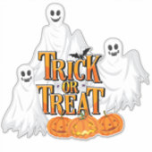 Trick oder Treat Ghost Aufkleber (Vorderseite)
