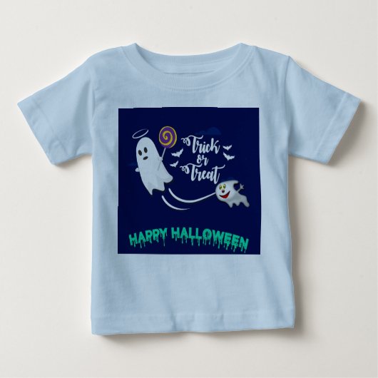 Trick oder Treat Ghost Baby Shirt (Vorderseite)