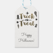 Trick oder Treat Ghost Chic Halloween-Party Bevorz Geschenkanhänger (Vorderseite)
