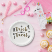 Trick oder Treat Ghost Chic Modernes Halloween-Par Pappteller (Party)
