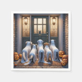 Trick oder Treat Ghost Dogs Serviette (Vorderseite)